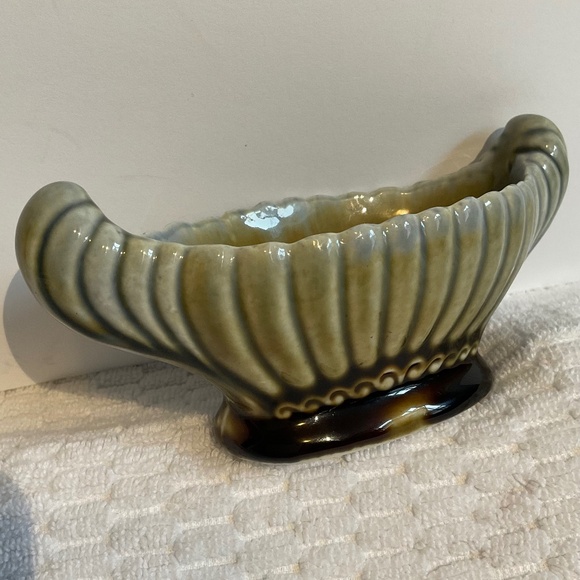 Vintage Wade Irish Porcelain Made in Ireland Vase Dish Blue/Green/Brown Glaze - Picture 1 of 12
